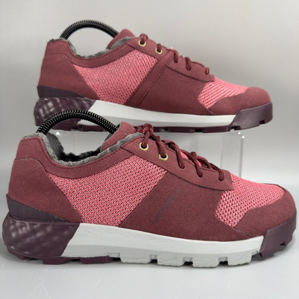 Merrell Solo AC+ Womens 9 Trail Running Shoe Andorra Maroon Red Low Lace Sneaker